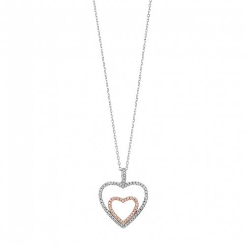 ブランド名Unbranded性別womens (adult)商品名Two Tone Sterling Silver Cubic Zirconia Double Heart Pendant Necklaceカラー/Two/Tone