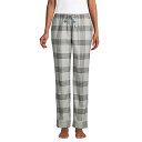 ランズエンド LANDS' END レディース 【 Womens Flannel Pajama Pants 】 Gray Heather Plaid