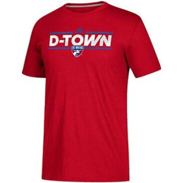 アディダス ADIDAS 赤 レッド ダラス シティ Tシャツ 【 RED ADIDAS FC DALLAS DASSLER CITY NICKNAME TSHIRT FCD 】 メンズファッション トップス Tシャツ カットソー