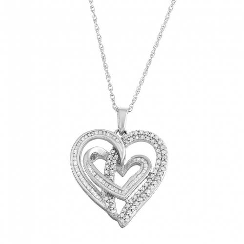 銀色 シルバー ダイヤモンド 白色 ホワイト T.W. 【 JEWELEXCESS STERLING SILVER 1/2 CARAT DIAMOND INTERTWINED HEART PENDANT / WHITE 】 ジュエリー アクセサリー レディースジュエリー ネックレス ペンダント 銀色 シルバー ダイヤモンド 白色 ホワイト T.W. 【 JEWELEXCESS STERLING SILVER 1/2 CARAT DIAMOND INTERTWINED HEART PENDANT / WHITE 】 ジュエリー アクセサリー レディースジュエリー ネックレス ペンダント