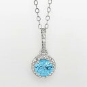 銀色 シルバー 青色 ブルー ダイヤモンド 【 CELEBRATION GEMS STERLING SILVER BLUE TOPAZ AND DIAMOND ACCENT FRAME PENDANT / 】 ジュエリー アクセサリー レディースジュエリー ネックレス ペンダント