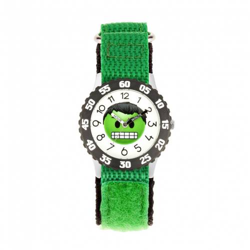 タイム ウォッチ 時計 緑 グリーン KIDS' 【 MARVEL HULK EMOJI TIME TEACHER WATCH / GREEN 】 腕時計 キッズ 腕時計 ※入荷時に電池が切れの場合もありますので予めご了承ください。