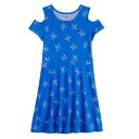 SO ドレス 【 S 4-20 And Plus Size Cold-shoulder Skater Dress 】 Blue Pegasus