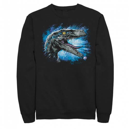 青色 ブルー スウェットシャツ トレーナー 【 JURASSIC WORLD BLUE RAPTOR SPLATTER SWEATSHIRT / 】 メンズファッション トップス