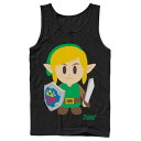 キャラクター レジェンド タンクトップ 【 LICENSED CHARACTER NINTENDO LEGEND OF ZELDA LINKS AWAKENING LINK AVATAR CARTOON PORTRAIT TANK TOP / 】 メンズファッション トップス パーカー 1