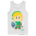 キャラクター レジェンド タンクトップ 【 LICENSED CHARACTER NINTENDO LEGEND OF ZELDA LINKS AWAKENING LINK AVATAR CARTOON PORTRAIT TANK TOP / 】 メンズファッション トップス パーカー 3