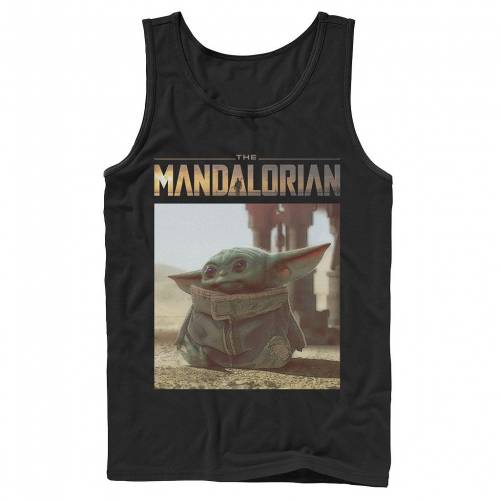 ロゴ タンクトップ スターウォーズ 【 STAR WARS THE MANDALORIAN CHILD AKA YODA PORTRAIT LOGO TANK TOP / 】 メンズファッション トップス