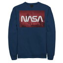 LN^[ uXg XEFbgVc g[i[ F lCr[ y LICENSED CHARACTER NASA SPACE SHUTTLE BLAST OFF TEXT OVER LAY SWEATSHIRT / NAVY z Yt@bV gbvX