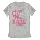 キャラクター プリンセス アート ギャラクシー Tシャツ ヘザー スターウォーズ 【 LICENSED CHARACTER STAR WARS PRINCESS LEIA LINE ART MOMS RULE THE GALAXY TEE / ATHLETIC HEATHER 】 キッズ ベビー マタニティ トッ