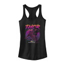 【★Fashion THE SALE★1/14迄】キャラクター タンクトップ 黒色 ブラック 【 LICENSED CHARACTER MARVEL THOR RETRO STRIPED OUTLINE PORTRAIT TANK / BLACK 】 キッズ ベビー マタニティ トップス パーカー