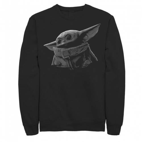 STAR WARS 黒色 ブラック 灰色 グレー スウェットシャツ トレーナー スターウォーズ & 【 THE MANDALORIAN CHILD BLACK GREY PORTRAIT SWEATSHIRT 】