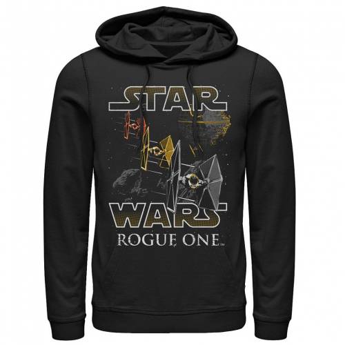 STAR WARS ネクタイ フーディー パーカー 黒色 ブラック スターウォーズ 【 ROGUE ONE TIE FIGHTERS POSTER HOODIE BLACK 】