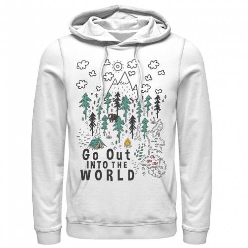 キャラクター フーディー パーカー 白色 ホワイト 【 LICENSED CHARACTER CAMPING GO OUT INTO THE WORLD HOODIE / WHITE 】 メンズファッション トップス スウェット トレーナー キャラクター フーディー パーカー 白色 ホワイト 【 LICENSED CHARACTER CAMPING GO OUT INTO THE WORLD HOODIE / WHITE 】 メンズファッション トップス スウェット トレーナー