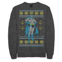 キャラクター ディーシー コミックス パワー スタンス クリスマス トレーナー スウェットシャツ 【 LICENSED CHARACTER DC COMICS BATMAN POWER STANCE CHRISTMAS SWEATER STYLE SWEATSHIRT / 】 メンズファッション