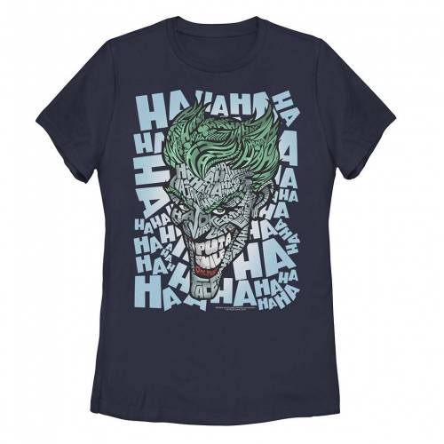 キャラクター ディーシー コミックス Tシャツ 紺色 ネイビー 【 LICENSED CHARACTER DC COMICS BATMAN THE JOKER LAUGHING TEE / NAVY 】 キッズ ベビー マタニティ トップス カットソー