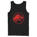 【★Fashion THE SALE★1/14迄】キャラクター 赤 レッド ロゴ コイン タンクトップ 【 LICENSED CHARACTER JURASSIC WORLD RED LOGO GLITCH COIN TANK / 】 メンズファッション トップス