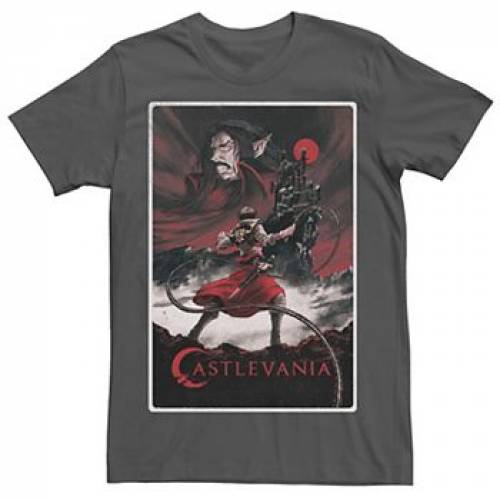 LICENSED CHARACTER キャラクター Tシャツ チャコール 【 LICENSED CHARACTER NETFLIX CASTLEVANIA POSTER TEE CHARCOAL 】 メンズファッション トップス Tシャツ カットソー