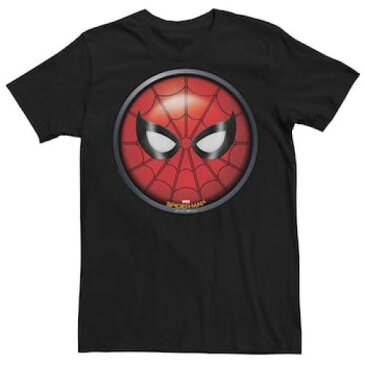 LICENSED CHARACTER キャラクター Tシャツ 黒 ブラック 【 BLACK LICENSED CHARACTER MARVEL SPIDERMAN HOMECOMING CIRCLE MASK TEE 】 メンズファッション トップス Tシャツ カットソー