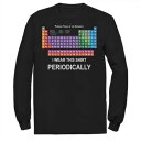 LICENSED CHARACTER キャラクター Tシャツ 黒 ブラック 【 BLACK LICENSED CHARACTER PERIODIC TABLE OF ELEMENTS CHEMISTRY HUMOR TEE 】 メンズファッション トップス Tシャツ カットソー