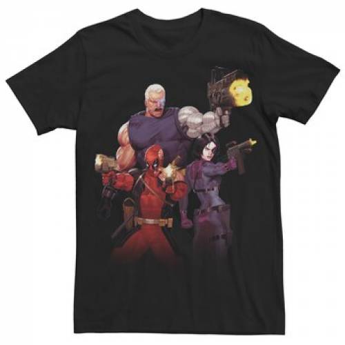 グラフィック Tシャツ 黒 ブラック CABLE, & 【 BLACK MARVEL DEADPOOL DOMINO XFORCE GRAPHIC TEE 】 メンズファッション トップス Tシャツ カットソー