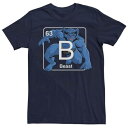 LICENSED CHARACTER キャラクター エレメント Tシャツ 紺色 ネイビー 【 LICENSED CHARACTER MARVEL XMEN BEAST PERIODIC ELEMENT TEE NAVY 】 メンズファッション トップス Tシャツ カットソー