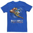 【★Fashion THE SALE★7/12午前10時迄】キャラクター Tシャツ 【 LICENSED CHARACTER NINTENDO METROID SAMUS RETURNS JUMP TEE / ROYAL 】 メンズファッション トップス カットソー