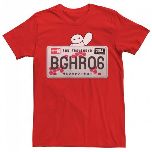 キャラクター Tシャツ 赤 レッド 【 LICENSED CHARACTER BIG HERO 6 SAN FRANSOKYO LICENSE PLATE TEE ..