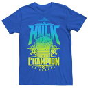 キャラクター チャンピオン グラフィック Tシャツ 【 LICENSED CHARACTER MARVEL THOR RAGNAROK VS HULK CHAMPION GRAPHIC TEE / ROYAL 】 メンズファッション トップス カットソー
