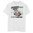 楽天スニケスキャラクター グラフィック Tシャツ 白色 ホワイト S' 【 LICENSED CHARACTER 8-20 NINTENDO MARIO KART RACE HARD GRAPHIC TEE / WHITE 】 キッズ ベビー マタニティ トップス カットソー