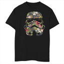 キャラクター ストームトゥルーパー グラフィック Tシャツ 黒色 ブラック スターウォーズ 【 LICENSED CHARACTER STAR WARS FLORAL STORMTROOPER GRAPHIC TEE / BLACK 】 キッズ ベビー マタニティ トップス カッ