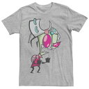 ニコロデオン グラフィック Tシャツ 【 NICKELODEON INVADER ZIM MENACING LAUGH TIRED GIR PORTRAIT GRAPHIC TEE / 】 メンズファッション トップス カットソー