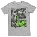 キャラクター カモ柄 Tシャツ 【 LICENSED CHARACTER JURASSIC WORLD TWO RAPTOR T-REX CAMO SCRATC...