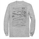 キャラクター ビンテージ ヴィンテージ スリーブ Tシャツ 長袖 【 LICENSED CHARACTER JURASSIC WORLD TWO T-REX V...