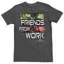 マーベル グラフィック Tシャツ チャコール ヘザー 【 MARVEL THOR RAGNAROK FRIENDS FROM WORK TEXT QUOTE GRAPHIC TEE / CHARCOAL HEATHER 】 メンズファッション トップス カットソー