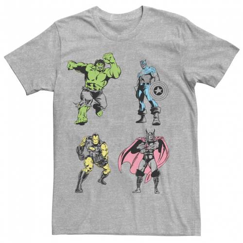 キャラクター Tシャツ ヘザー 【 LICENSED CHARACTER MARVEL AVENGERS COLOR POP GROUP SHOT TEE / ATHLETIC HEATHER 】 メンズファッション トップス カットソー