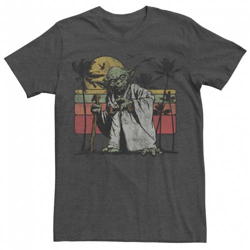 【★Fashion THE SALE★7/12午前10時迄】キャラクター パラダイス Tシャツ チャコール ヘザー スターウォーズ 【 LICENSED CHARACTER STAR WARS YODA PARADISE TEE / CHARCOAL HEATHER 】 メンズファッション トップス カットソー