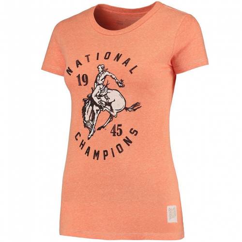 UNBRANDED 橙 オレンジ オクラホマ スケートボード カウボーイズ クルー Tシャツ クラホマステイト 【 ORANGE STATE UNBRANDED ORIGINAL RETRO BRAND HEATHERED TRIBLEND CREW NECK TSHIRT OKS 】 レディースファッシ