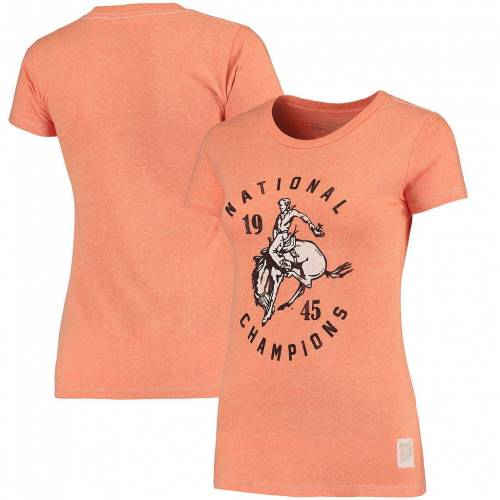 UNBRANDED 橙 オレンジ オクラホマ スケートボード カウボーイズ クルー Tシャツ クラホマステイト 【 ORANGE STATE UNBRANDED ORIGINAL RETRO BRAND HEATHERED TRIBLEND CREW NECK TSHIRT OKS 】 レディースファッシ