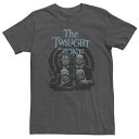 キャラクター トワイライト ゾーン Tシャツ チャコール ヘザー 【 LICENSED CHARACTER TWILIGHT ZONE MASKS TEE / CHARCOAL HEATHER 】 メンズファッション トップス カットソー