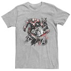 キャラクター Tシャツ ヘザー AVENGERS: 【 LICENSED CHARACTER INFINITY WAR DISTRESSED TEE / ATHLETIC HEATHER 】 メンズファッション トップス カットソー