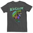 キャラクター Tシャツ チャコール ヘザー 【 LICENSED CHARACTER JURASSIC WORLD REX-CELLENT RETRO COLO...