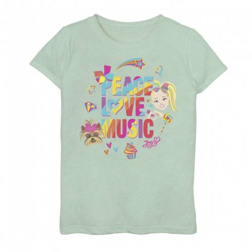 楽天スニケスキャラクター 虹色 レインボー 【 LICENSED CHARACTER S 6-16 NICKELODEON JOJO SIWA PEACE, LOVE, MUSIC RAINBOW TOP / 】 キッズ ベビー マタニティ トップス Tシャツ カットソー