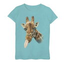 キャラクター グラフィック Tシャツ 青色 ブルー 【 LICENSED CHARACTER SILLY GIRAFFE WITH TONGUE OUT GRAPHIC TEE / TAHI BLUE 】 キッズ ベビー マタニティ トップス カットソー