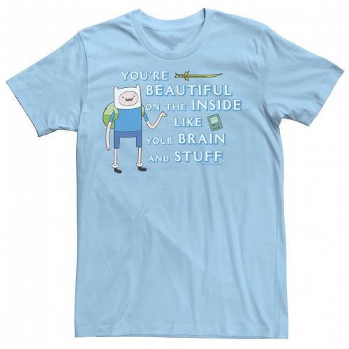 キャラクター タイム Tシャツ YOU 039 RE 【 LICENSED CHARACTER CARTOON NETWORK ADVENTURE TIME FINN BEAUTIFUL INSIDE PORTRAIT TEE / 】 メンズファッション トップス カットソー