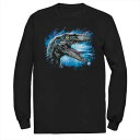 キャラクター 青色 ブルー Tシャツ 【 LICENSED CHARACTER JURASSIC WORLD BLUE RAPTOR SPLATTER TEE ...