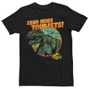 キャラクター パーク Tシャツ 【 LICENSED CHARACTER JURASSIC PARK T-REX SEND MORE TOURISTS TEE / 】 メンズファッション トップス カットソー