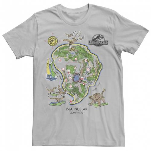 キャラクター グラフィック Tシャツ 【 LICENSED CHARACTER JURASSIC WORLD ISLA NUBLAR MAP GRAPHIC TEE / 】 メンズファッション トップス カットソー