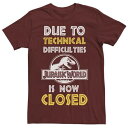 キャラクター グラフィック Tシャツ 【 LICENSED CHARACTER JURASSIC WORLD TECHNICAL DIFFICULTIES SIGN GRAPHIC TEE / 】 メンズファッション トップス カットソー