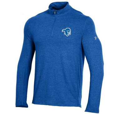 アンダーアーマー UNDER ARMOUR 海賊団 パフォーマンス ジャケット 青色 ブルー アンダーアーマー メンズ 【 ROYAL SETON HALL PIRATES PERFORMANCE QUARTERZIP JACKET SHU BLUE 】