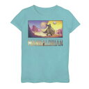 キャラクター Tシャツ 青色 ブルー スターウォーズ 【 LICENSED CHARACTER STAR WARS THE MANDALORIAN BLURRG LANDSCAPE TEE / TAHI BLUE 】 キッズ ベビー マタニティ トップス カットソー